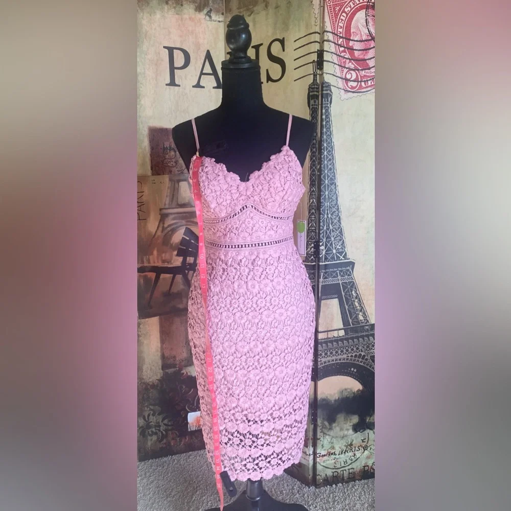 Premier Amour Blush Midi dress-Size 2 - Picture 5 of 6